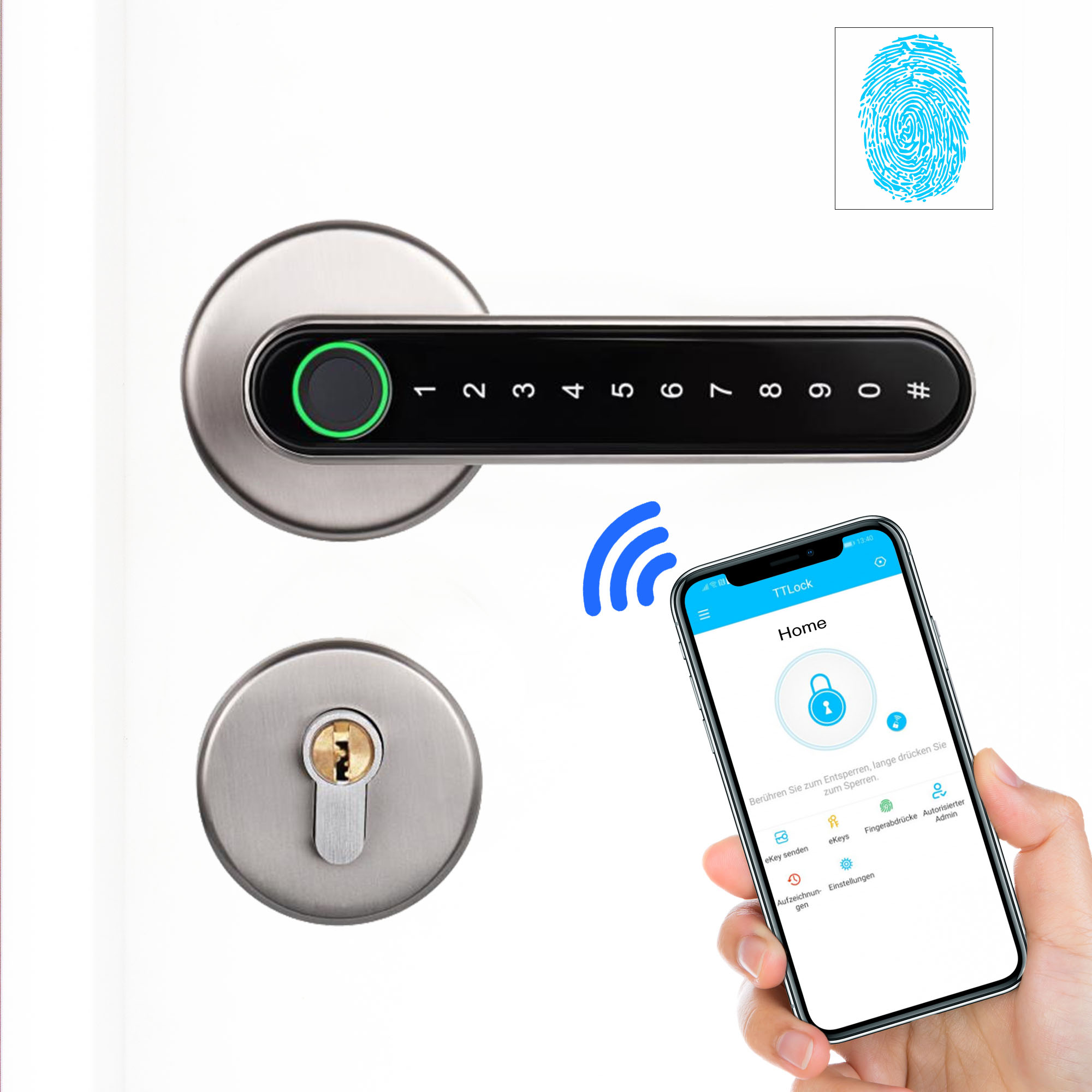 Flex Max — odcisk palca i kod Bluetooth